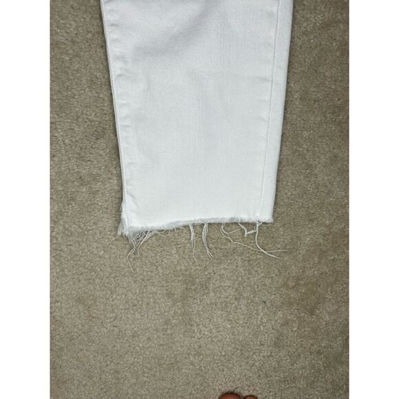 Zara White Distressed 34 waist, 27 inseam, Raw Edge High Rise PLUS - Picture 8 of 10